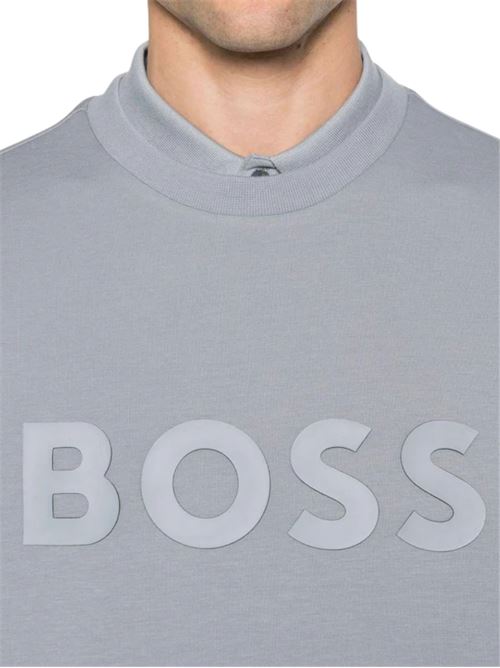 Felpa Boss con logo Grigio Chiaro. Boss Green | 50506119026